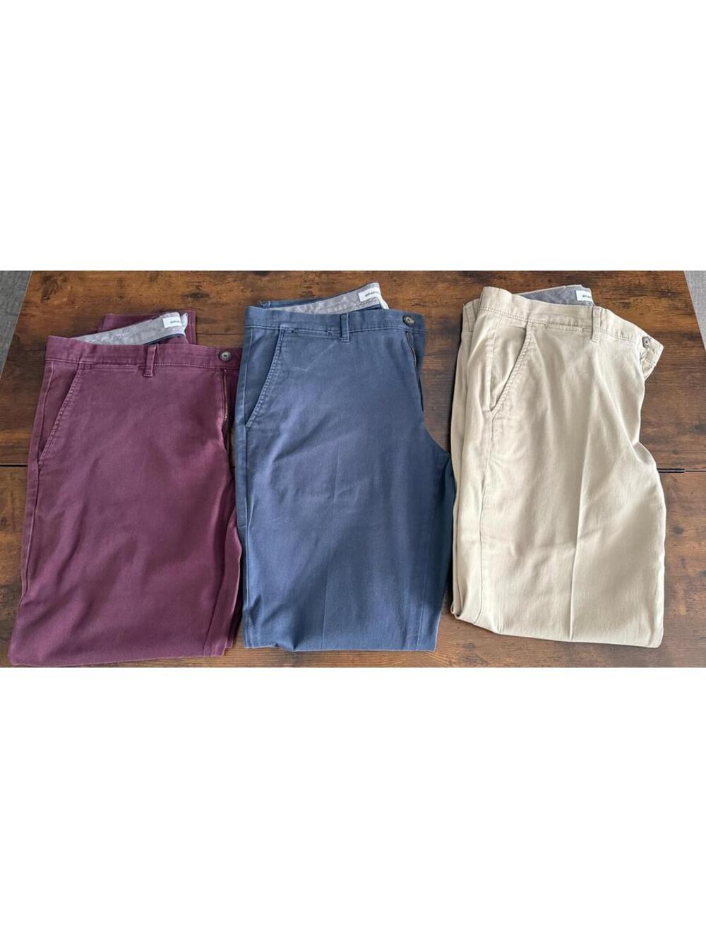 Men’s Slim Fit Chino Pants Bundle 33/34x30 Amazon Essentials Tailored Lot of 3